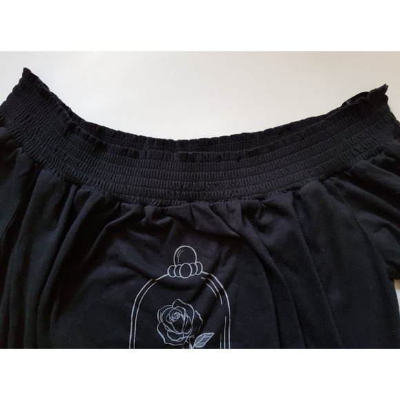 Disney Beauty and the Beast Crop Top Shirt - Picture 4 of 10